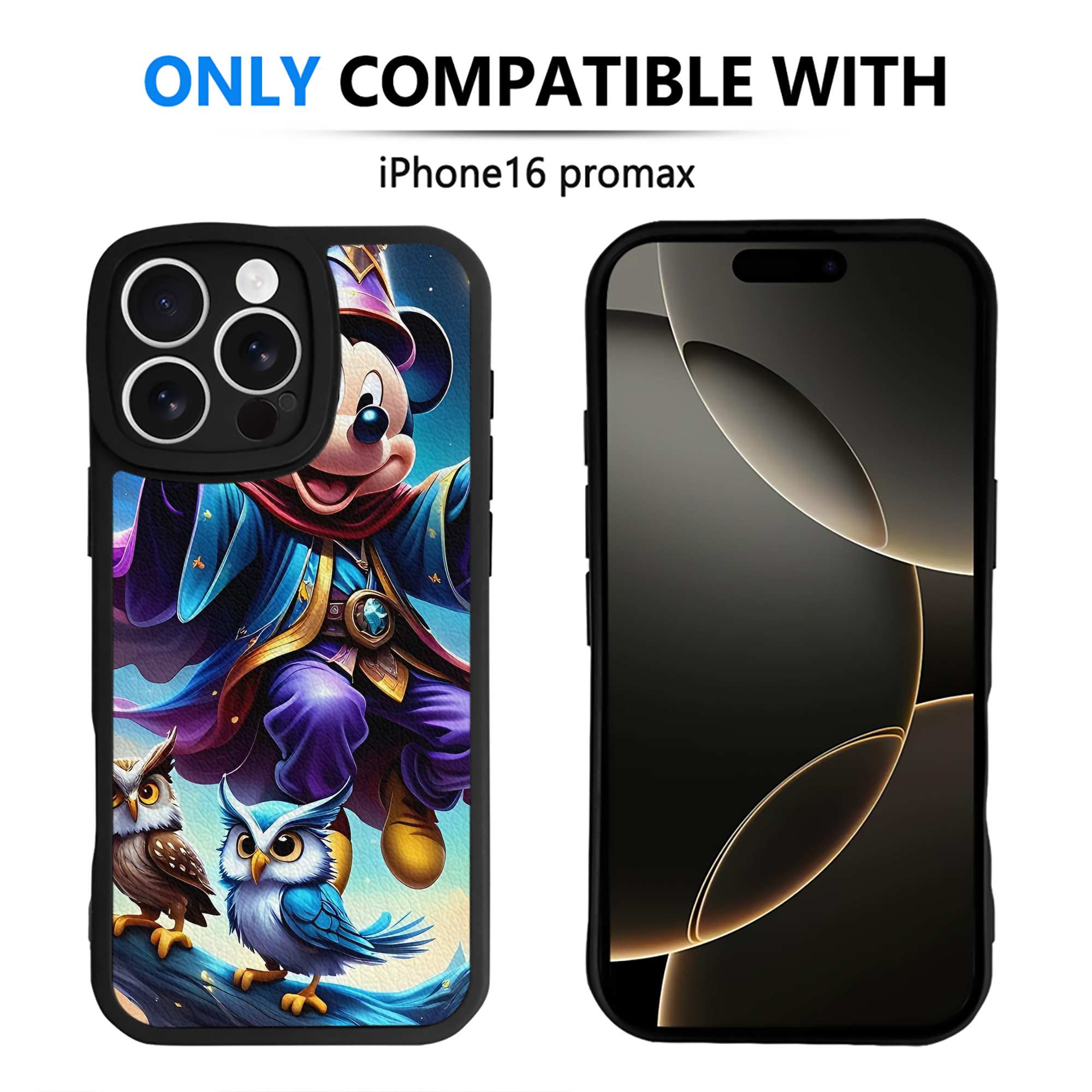 （画像用） ミッキーマウス Mickey Mouse 【iPhone 16シリーズ対応】シリコンスマホケース（レザー調） 材質：シリコン